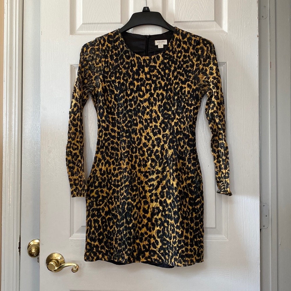 RODARTE x Target Leopard Print Black Lace Mini Dress Bows